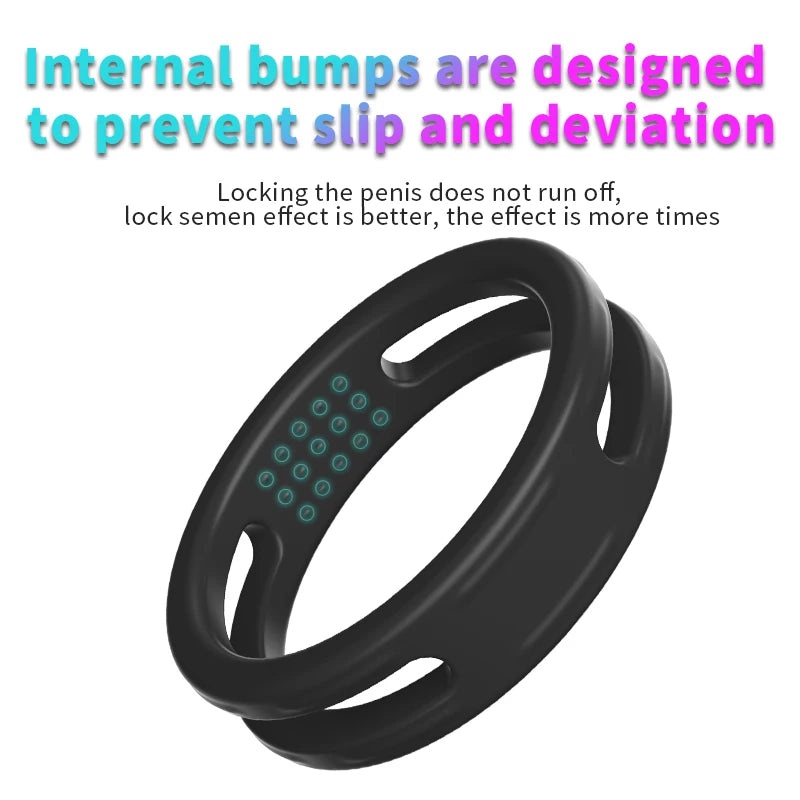 MoanMore™ Silicone Dual Ring Cock Ring