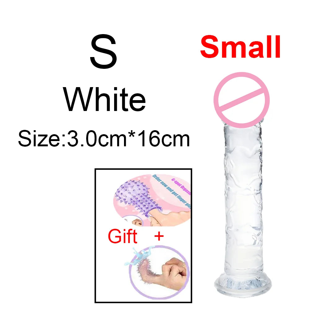MoanMore™ Transparent Suction Dildo